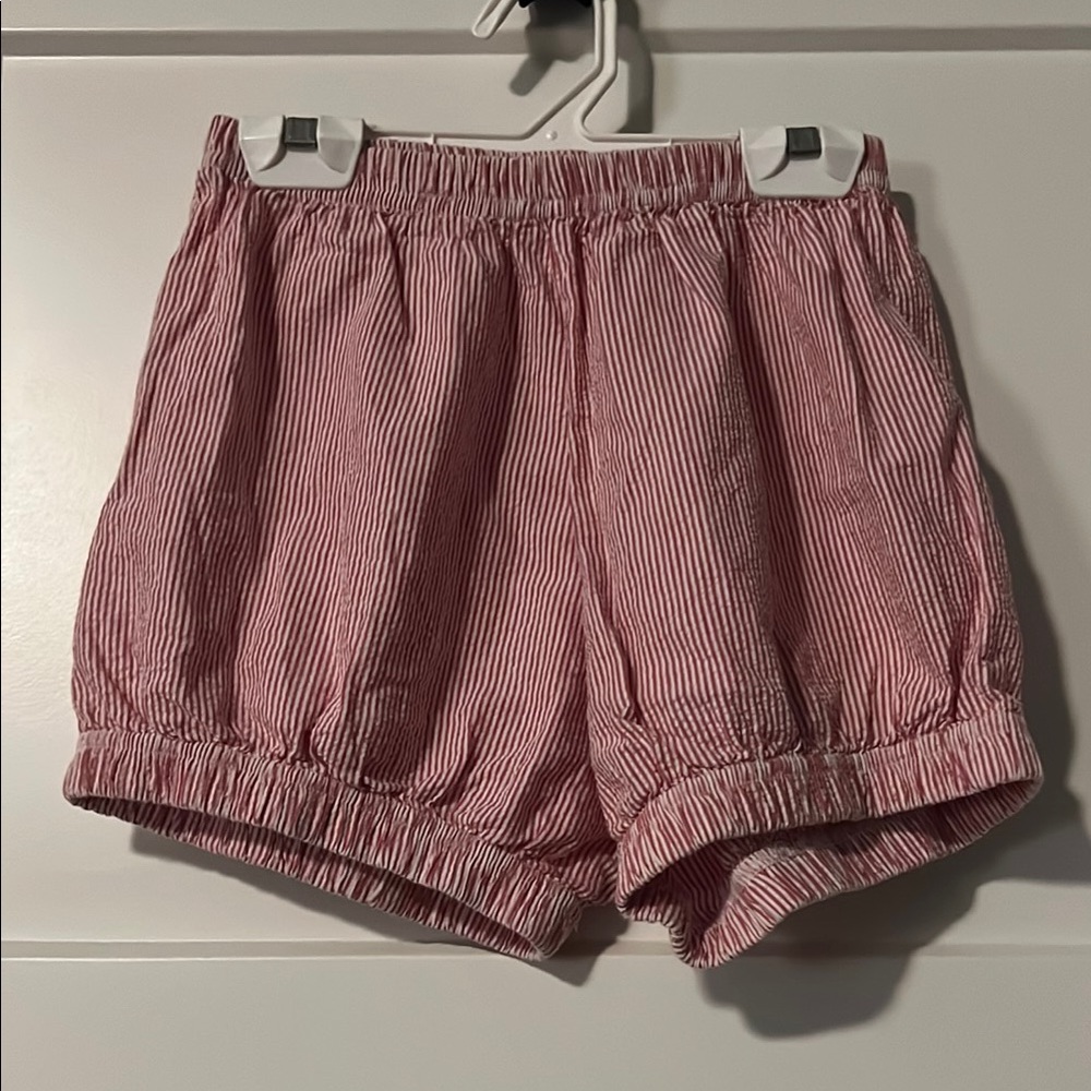 American Apparel Red High Waist Shorts